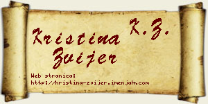 Kristina Zvijer vizit kartica